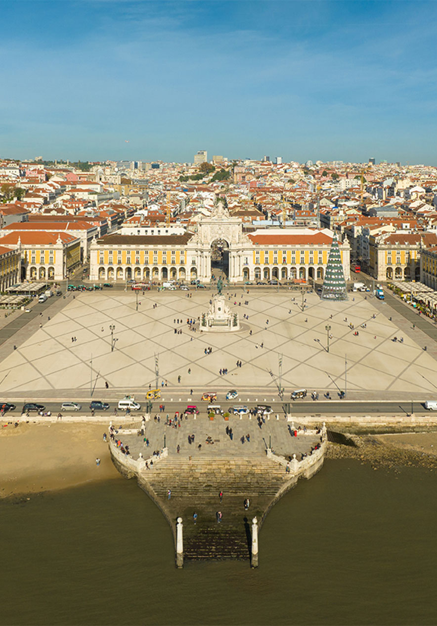 Praça do Comércio nahe Pestana CR7 Lisboa, Hotel no Centro Histórico de Lisboa, mit Blick über den Platz