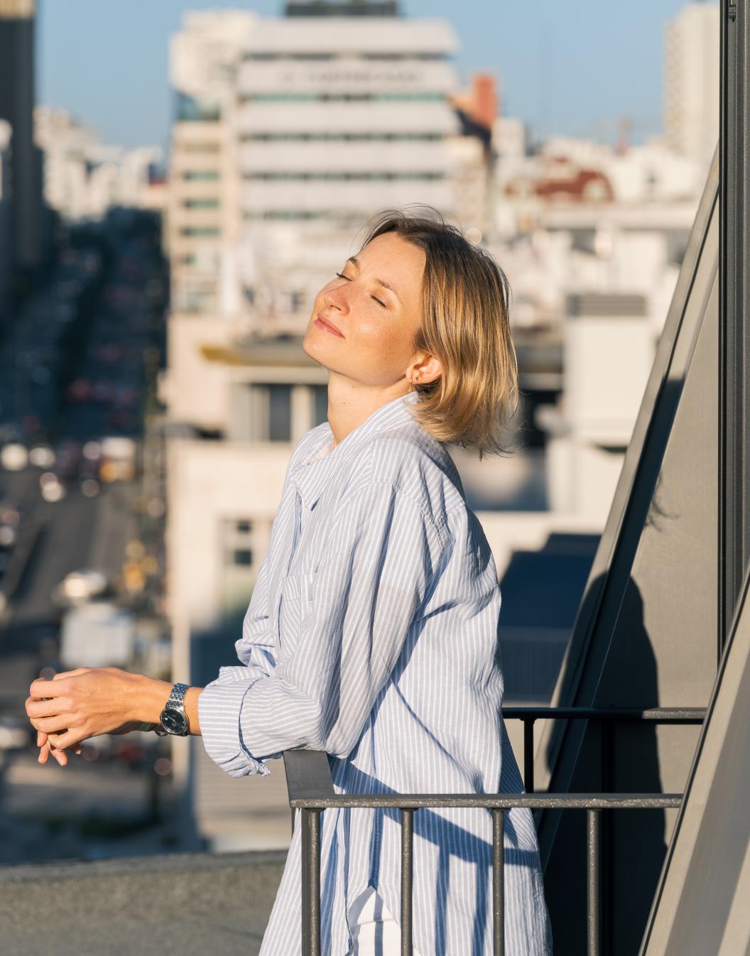 Balkonansicht des Pestana Vintage Lisboa, ein 4-Sterne-Hotel in Lissabon, mit Blick auf die Marquês de Pombal-Statue