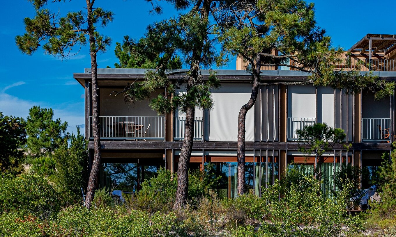 The Eco Village Superior Apartment 1st Floor Premium Views of Pestana Tróia Eco Resort has trees around the villa