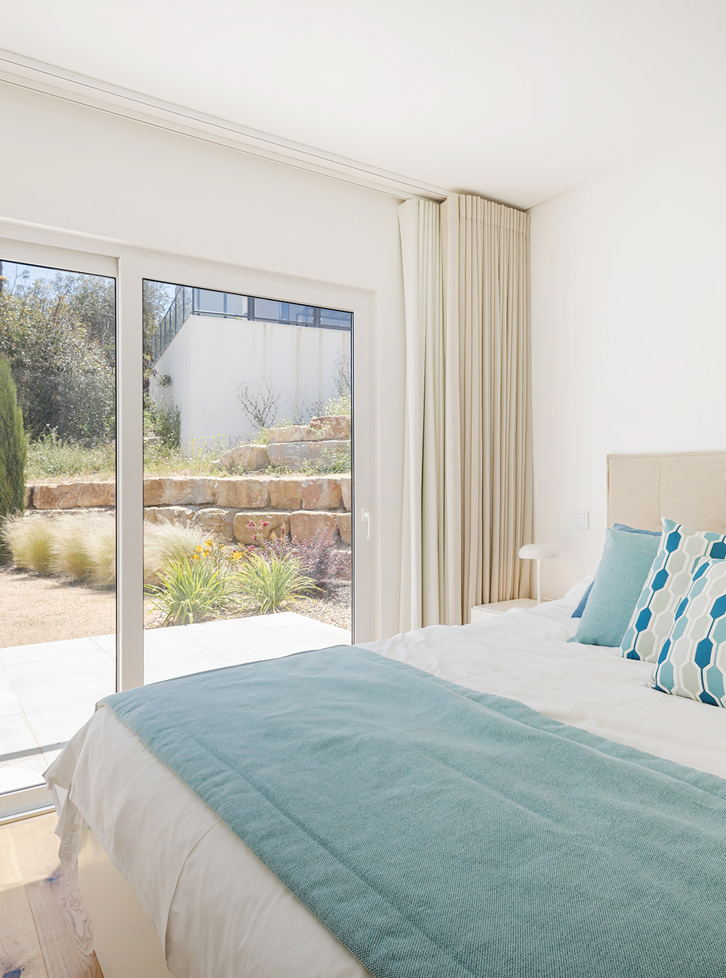 The Premium Villa 1 Bedroom - 2 Adults at Pestana Valley Nature Village has a bed with an outside view