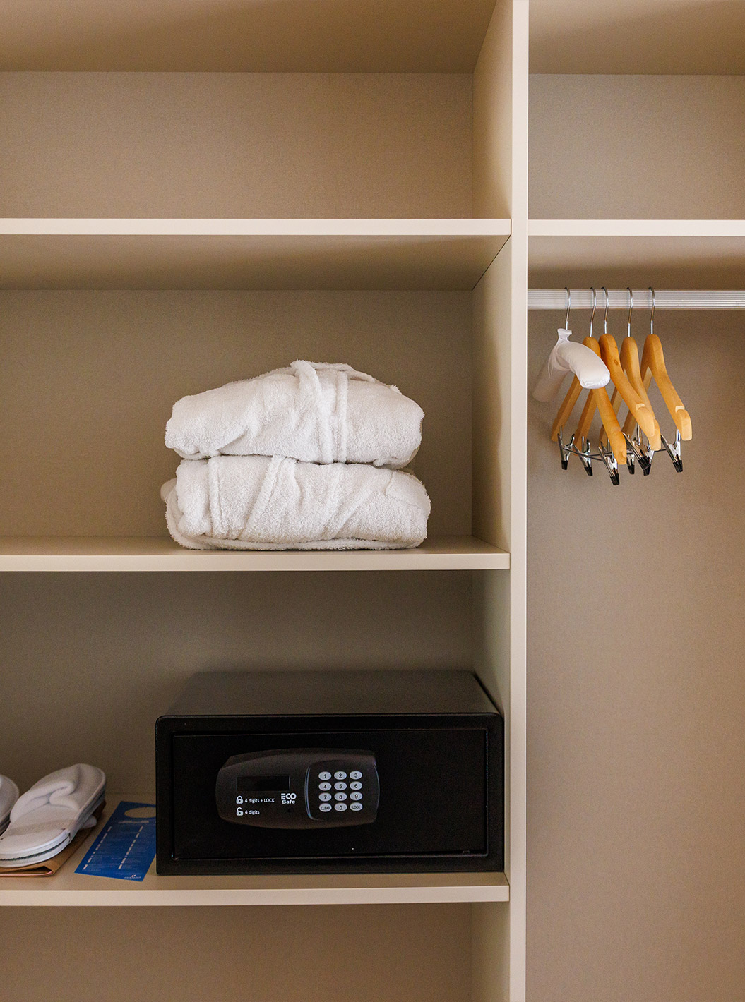 The Family Garden View at Pestana Vila Sol - Vilamoura has a wardrobe with safe, two robes and complimentary slippers