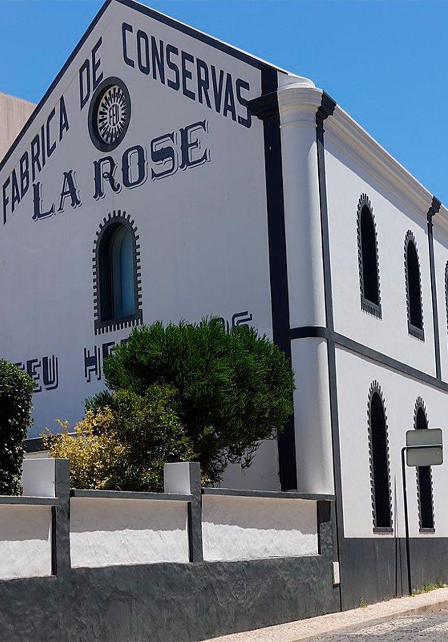 Portimao museum near Pestana Alvor Atlântico, Hotel no Algarve, featuring the white La Rose factory facade