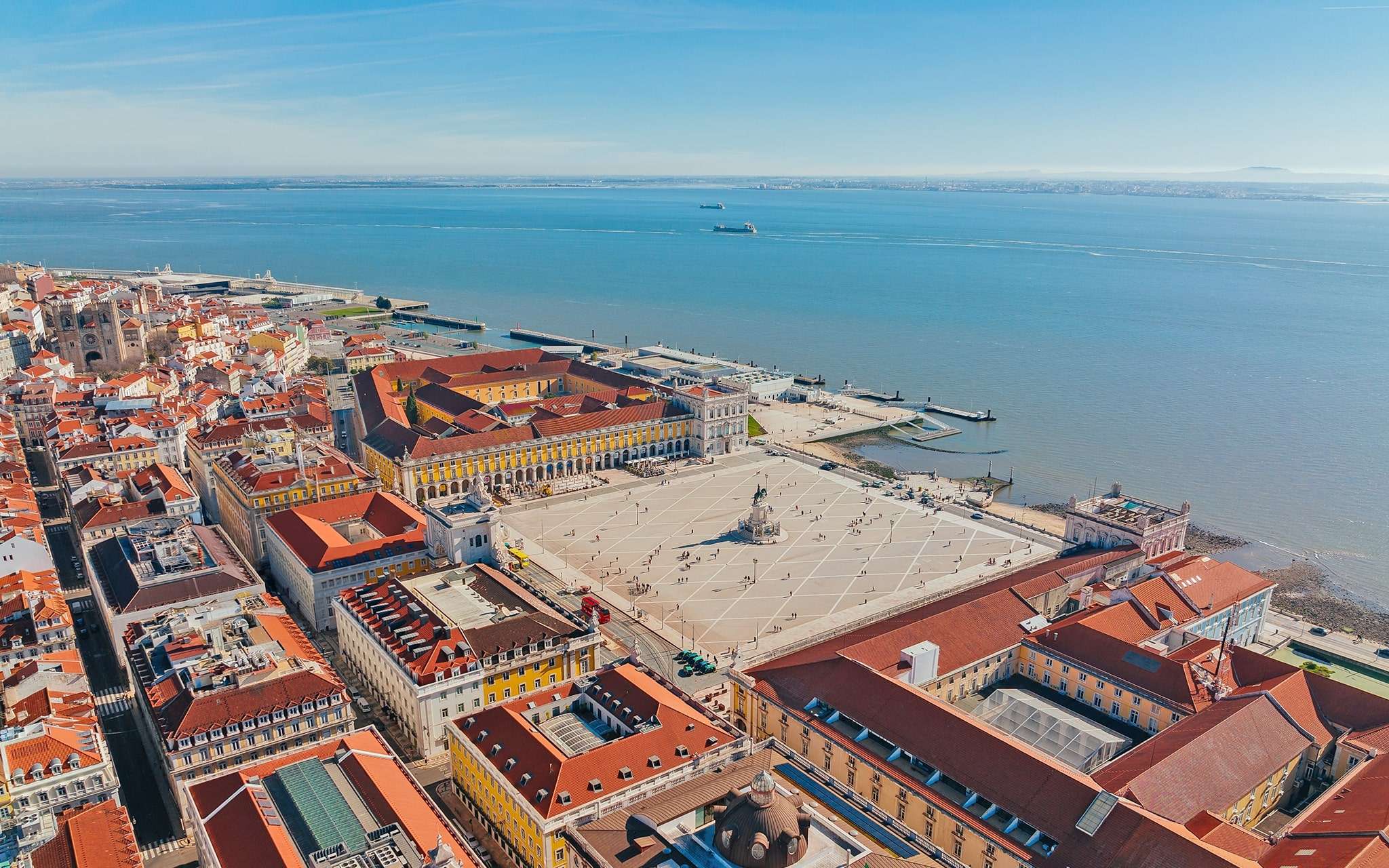 Aerial view of Pousada Lisboa Praça do Comércio, a Historic Hotel in Downtown Lisbon