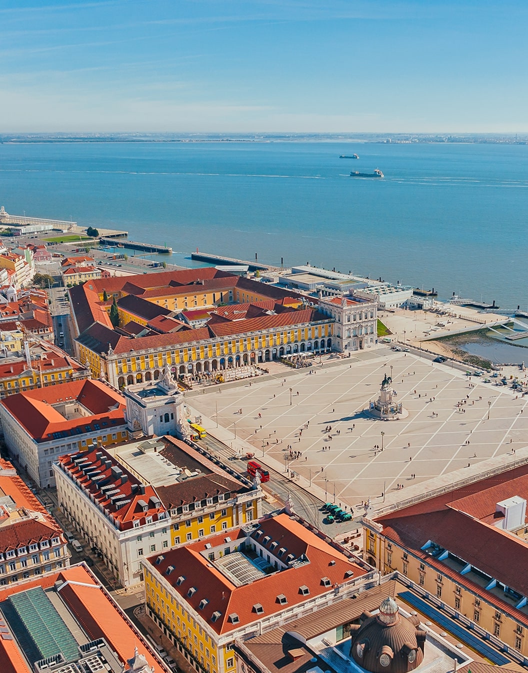 Aerial view of Pousada Lisboa Praça do Comércio, a Historic Hotel in Downtown Lisbon