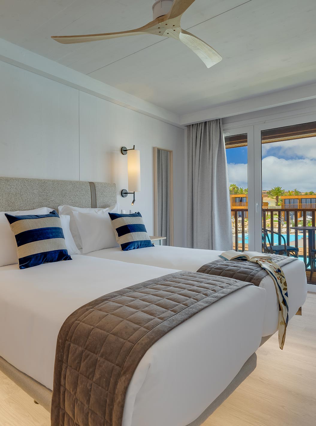 Superior Pool View Eco Resort at Pestana Dunas Porto Santo ALL INCLUSIVE with twin beds beside balcony pool views