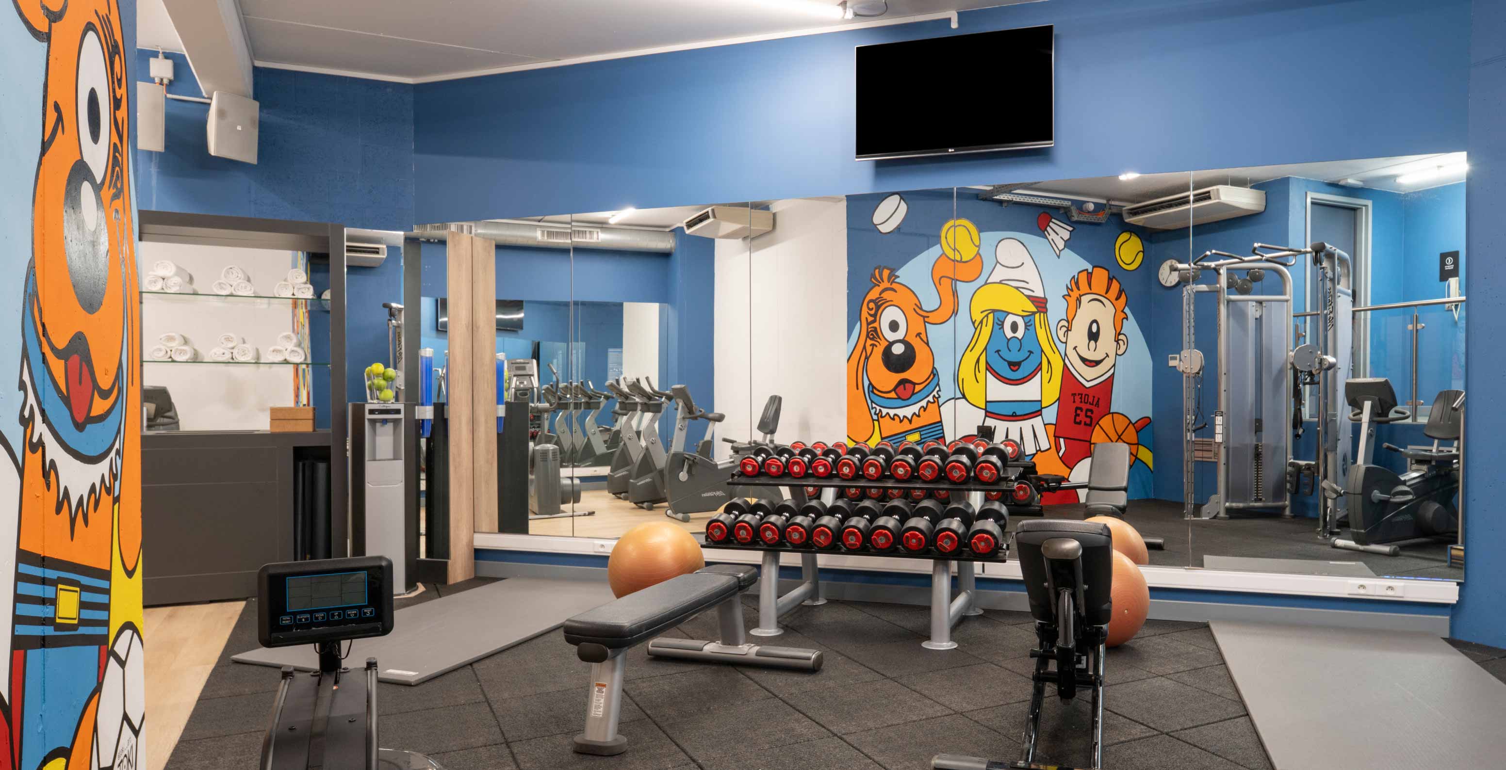 24-uurs fitnessruimte bij Pestana Brussels Schuman, hotel in Brussel vlakbij het Europees Parlement