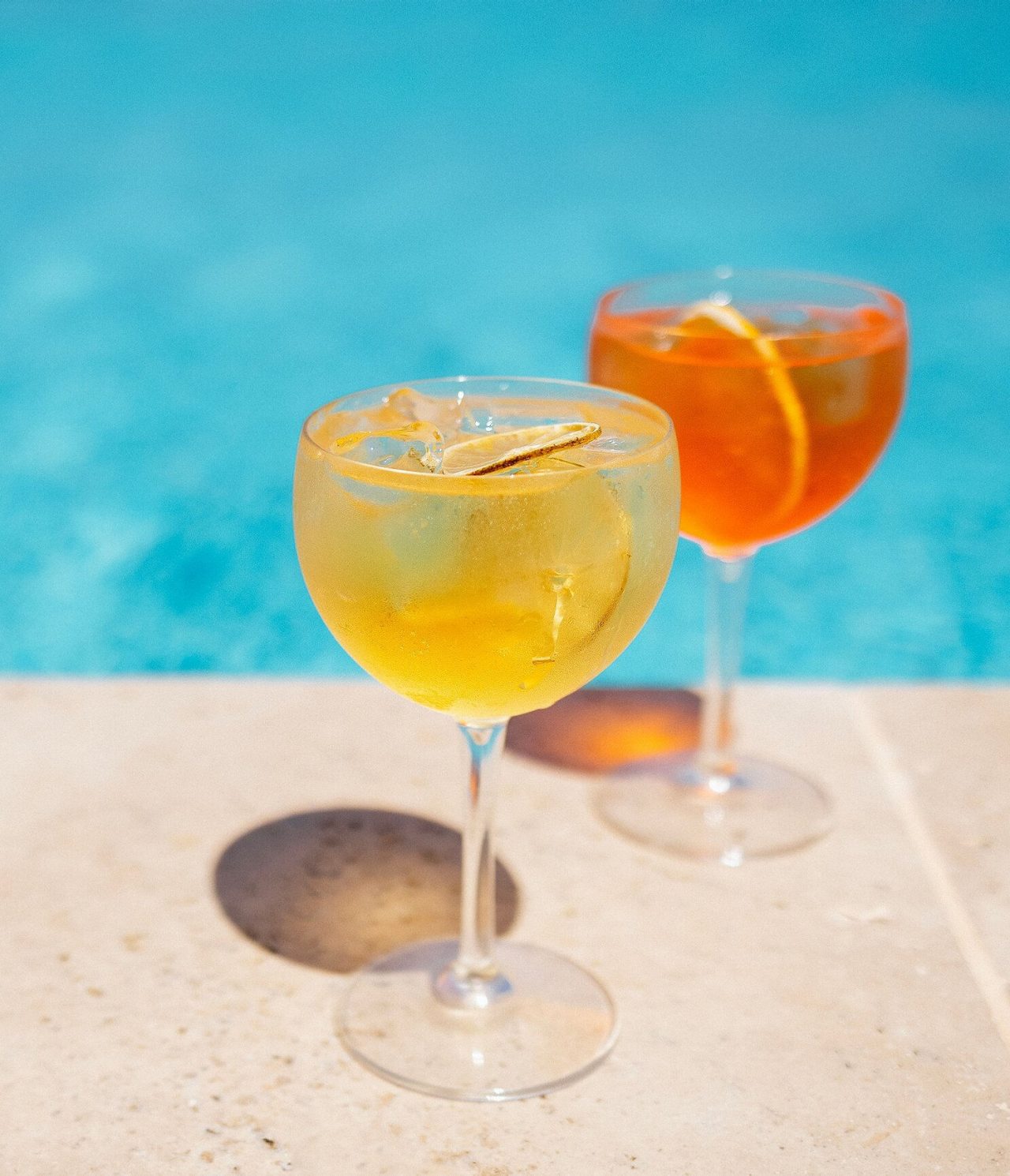 The Pool Bistro restaurant, at the 4-Star Hotel in Porches, serves colorful cocktails at the pool
