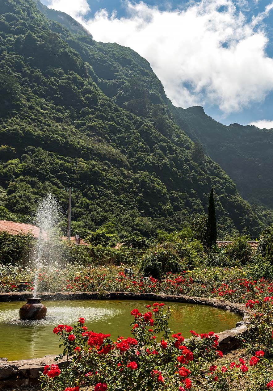 Rose garden at Pestana Quinta do Arco with one of the largest rose gardens in Europe