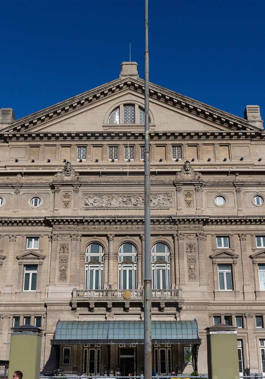 View of the iconic Teatro Colón in Buenos Aires one of the best theaters in the world showcasing its grand architecture