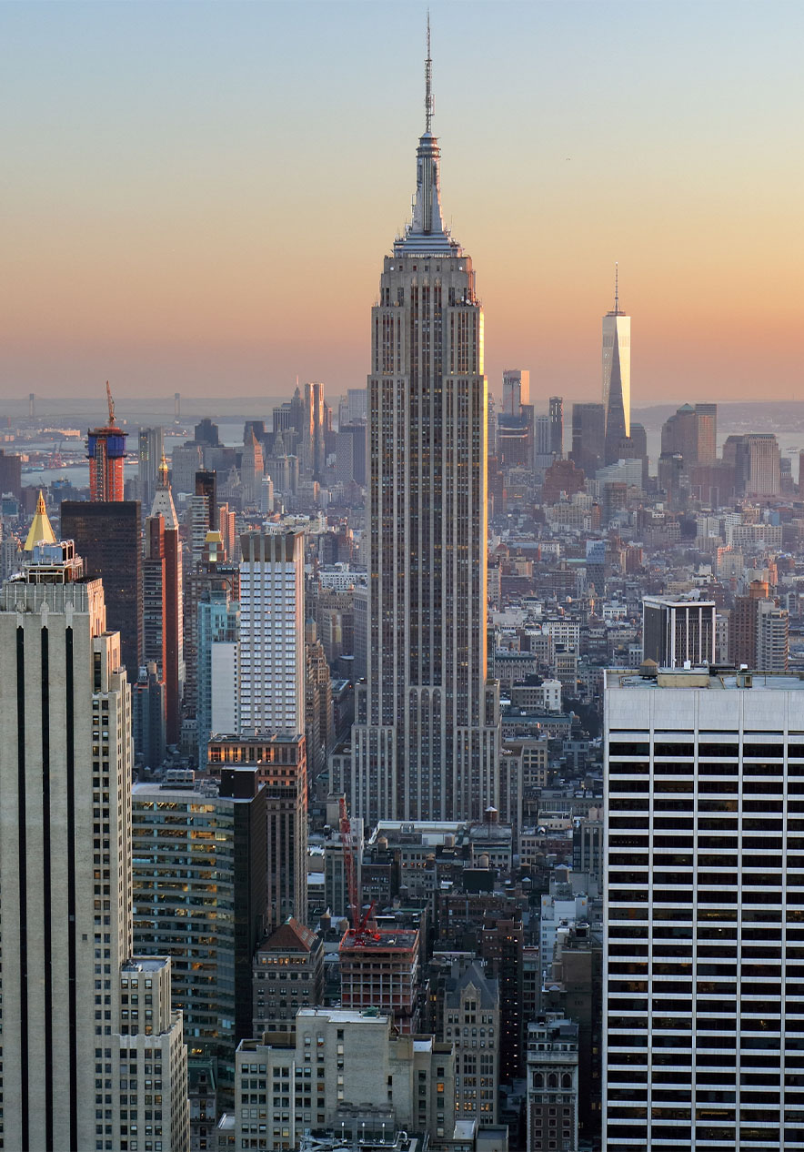 Vista panorámica del Empire State Building y la ciudad de Nueva York