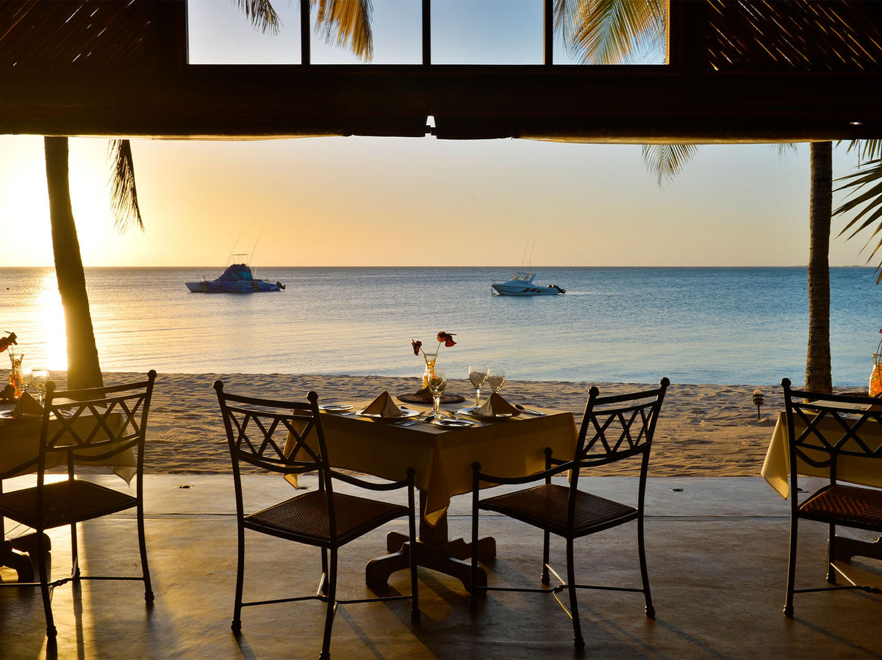 Sunset Bar offers delicious snacks and drinks, with ocean views enhancing the experience